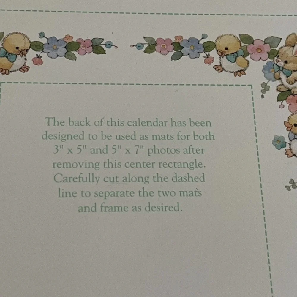 Vintage Lil Luv Bunting Baby's 2nd Year Calendar Ruth J Morehead Unused